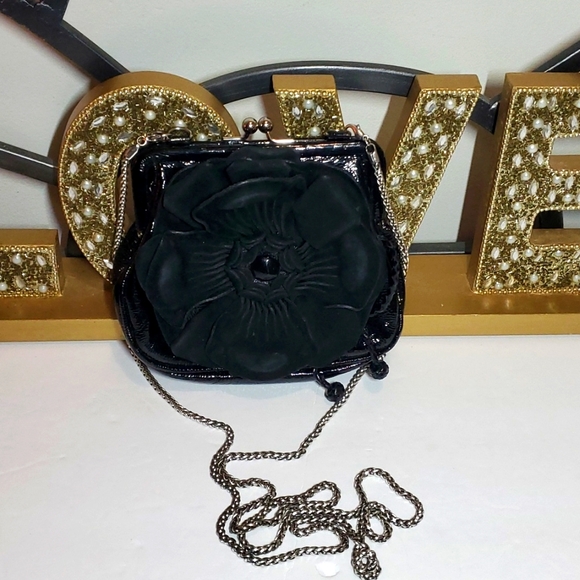 Brighton Mini Rosie Patent Leather Large Coin Purse Crossbody - Picture 2 of 10